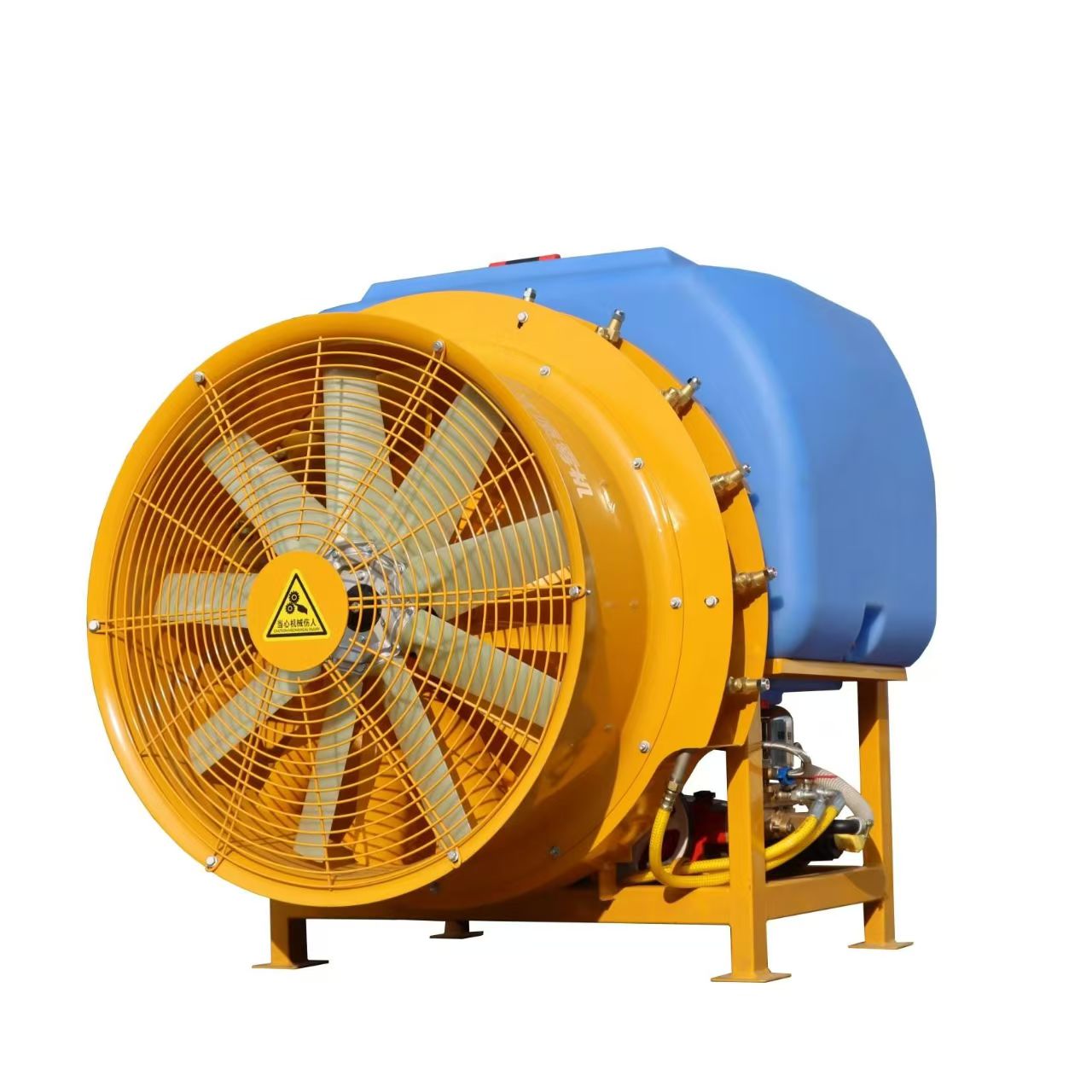 Gemonteerde luchtstraalspuit voor boomgaardwijngaard