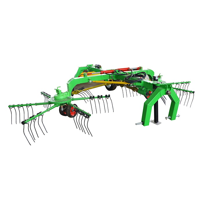Roterende tractor hark