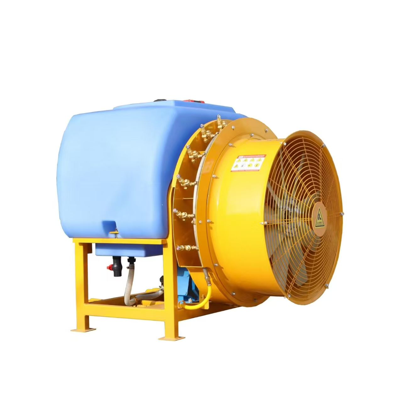 Op een tractor gemonteerde hangende turbinespuit